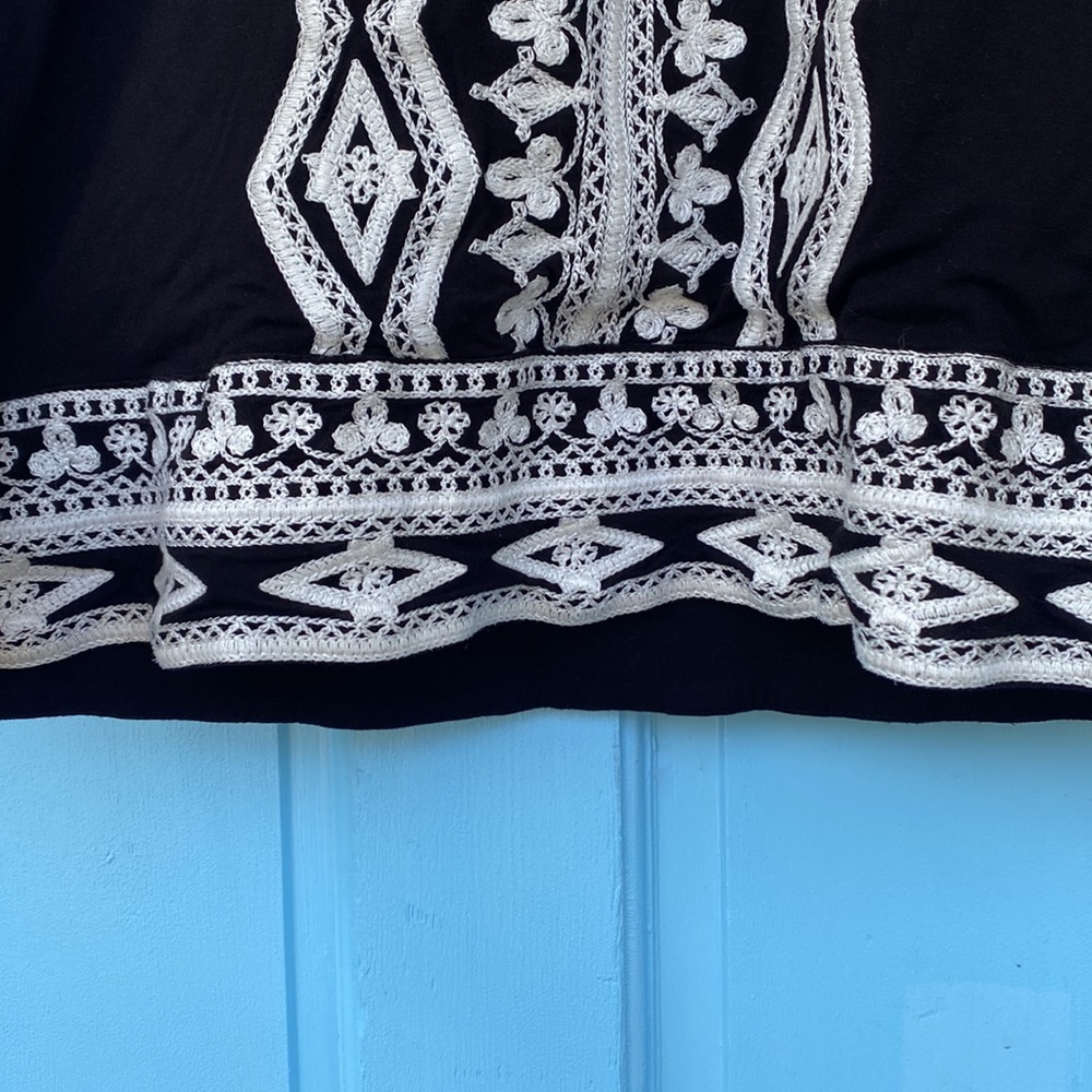 INC Dress Embroidered Black and White size petite small - Picture 10 of 11
